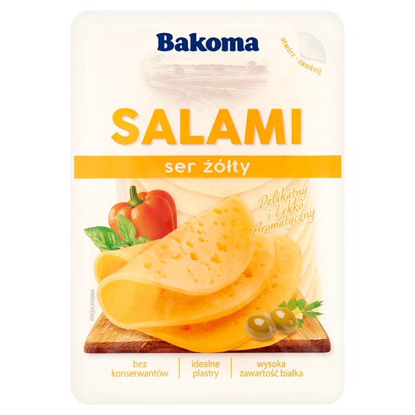 Bakoma Ser żółty salami 150 g