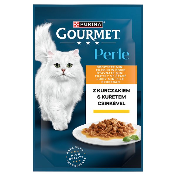 Gourmet Perle Karma dla kotów soczyste mini fileciki w sosie z kurczakiem 85 g