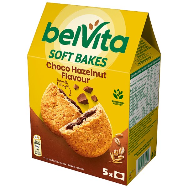 belVita soft bakes ciastka zbożowe z nadzienem truskawkowym miękkie ciastka zbożowe - 250 g