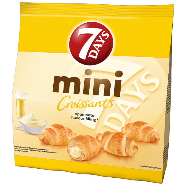 7Days Mini rogaliki z ciasta francuskiego z nadzieniem o smaku spumante - 185 g