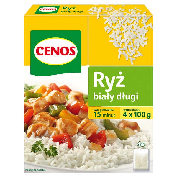Cenos Ryż biały długi 400 g (4 x 100 g)