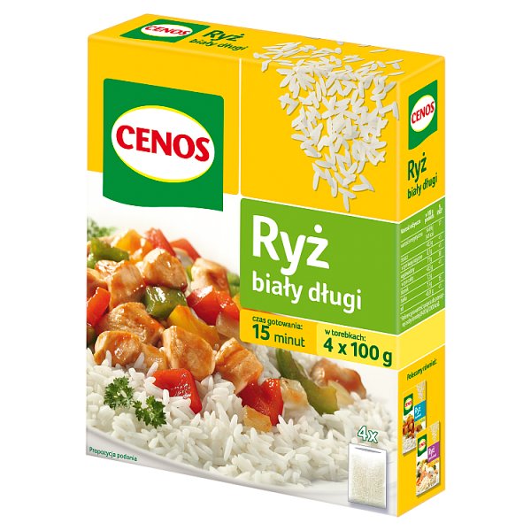 Cenos Ryż biały długi 400 g (4 x 100 g)