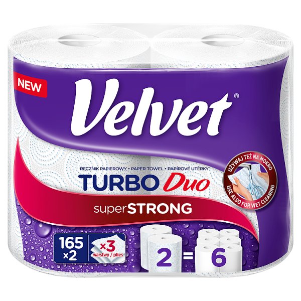Velvet Turbo Duo Ręcznik papierowy 2 rolki