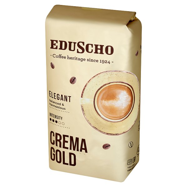 Eduscho Crema Gold Elegant Kawa palona ziarnista 1000 g