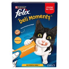 Felix Deli Moments Kremowe przekąski dla kotów z kurczakiem 4 x 10 g