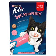 Felix Deli Moments Kremowe przekąski dla kotów z łososiem 4 x 10 g
