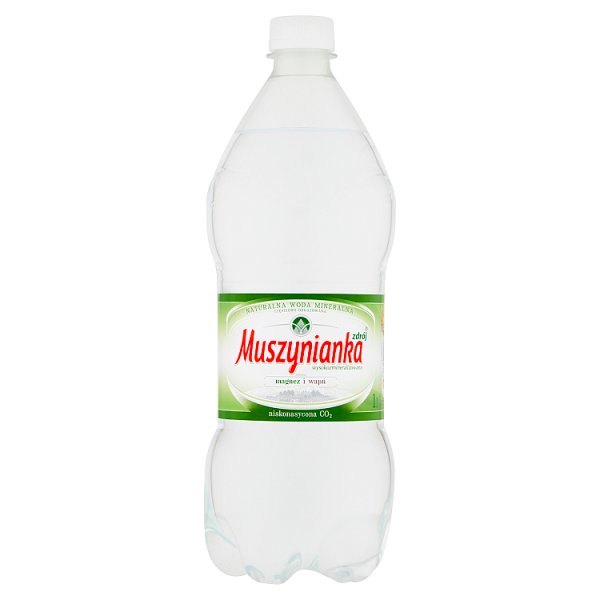 Woda lgaz Muszynianka mineralna magnez i wapń 1l doliczana jest kaucja 50 gr