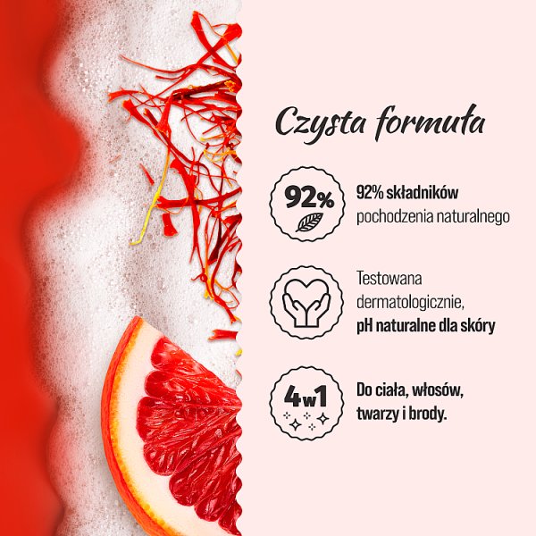 Le Petit Marseillais Żel pod prysznic dla mężczyzn czerwona pomarańcza &amp; szafran 400 ml