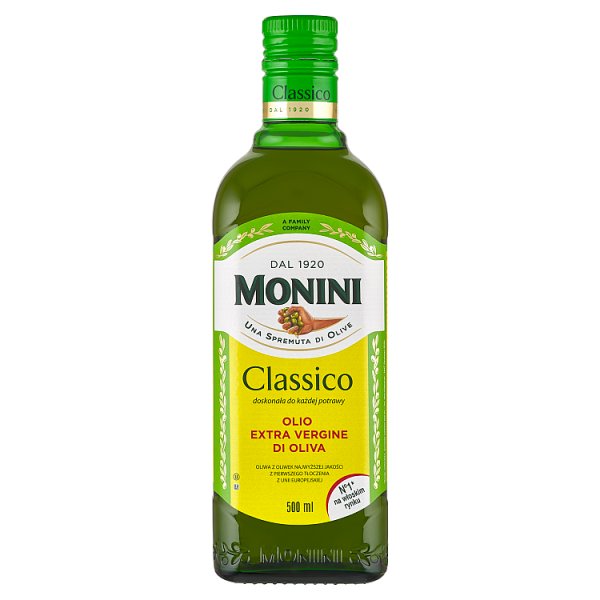 Monini Classico Oliwa z oliwek najwyższej jakości z pierwszego tłoczenia 500 ml