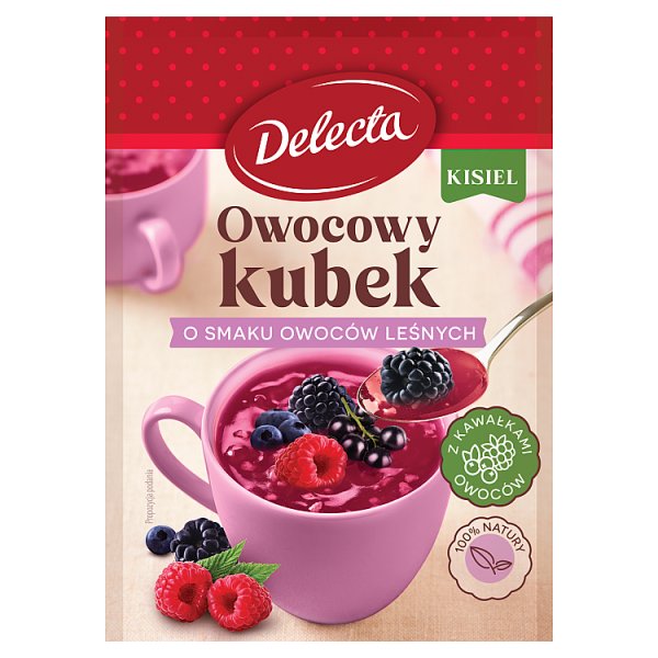Delecta Owocowy kubek Kisiel o smaku owoców leśnych 30 g
