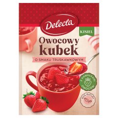 Delecta Owocowy kubek Kisiel o smaku truskawkowym 30 g