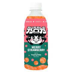 Bubble Bob Merry Strawberry Napój z czarną herbatą sokiem truskawkowym pękającymi kuleczkami 350 ml