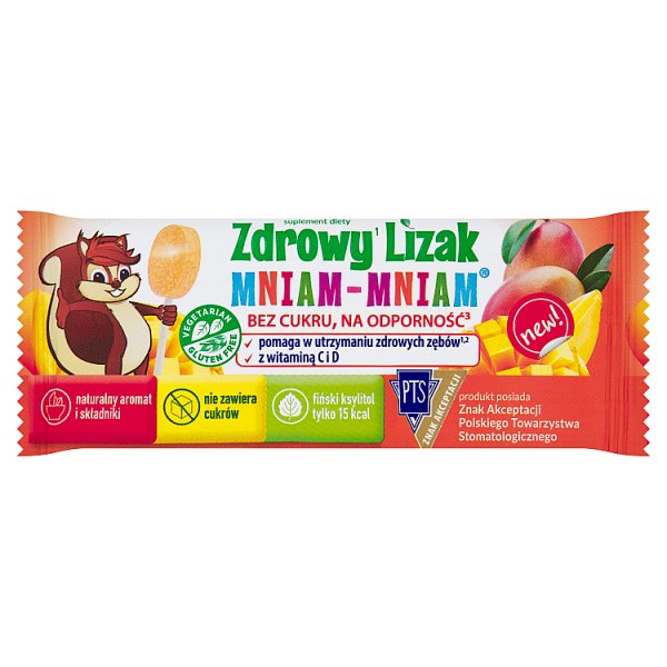 Zdrowy Lizak Mniam-Mniam Lizak bez cukru mango 6 g