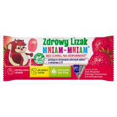 Zdrowy Lizak Mniam-Mniam Lizak bez cukru truskawka 6 g