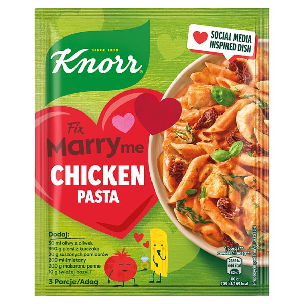 Knorr Fix Marry Me Chicken Pasta Kompozycja pomidorów cebuli i ziół 48 g