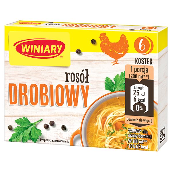 Winiary Rosół drobiowy 60 g (6 sztuk)