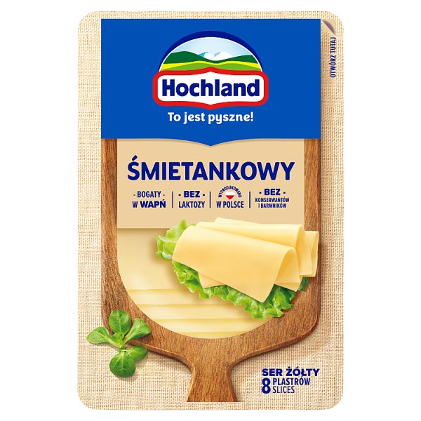 Hochland Ser żółty śmietankowy w plastrach 135 g