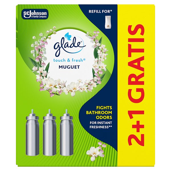 Glade Touch &amp; Fresh Muguet Zapas do odświeżacza powietrza 30 ml (3 x 10 ml)