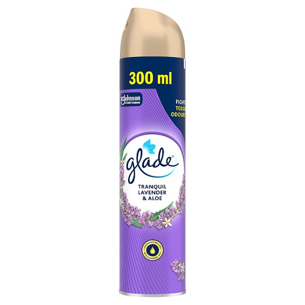 Glade Tranquil Lavender &amp; Aloe Odświeżacz powietrza w aerozolu 300 ml