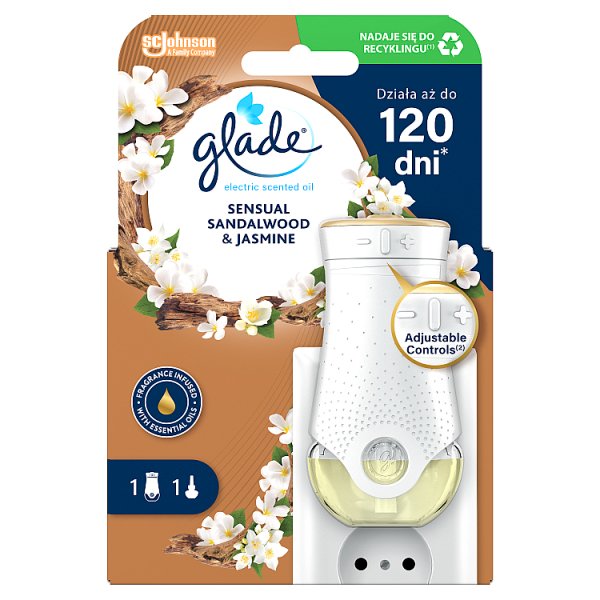 Glade Sensual Sandalwood &amp; Jasmine Elektryczny odświeżacz powietrza 20 ml