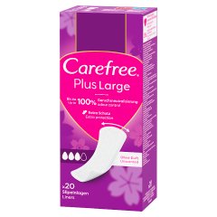 Carefree Plus Large Wkładki higieniczne bezzapachowe 20 sztuk