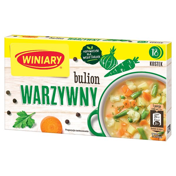 Winiary Bulion warzywny 180 g (18 sztuk)