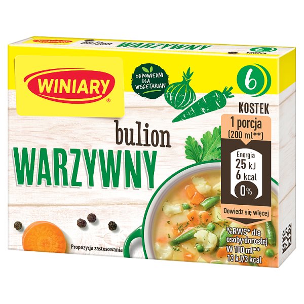 Winiary Bulion warzywny 60 g (6 sztuk)