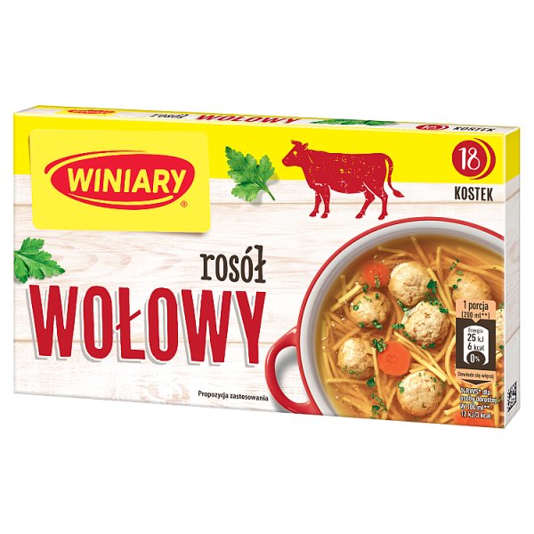 Winiary Rosół wołowy 180 g (18 sztuk)