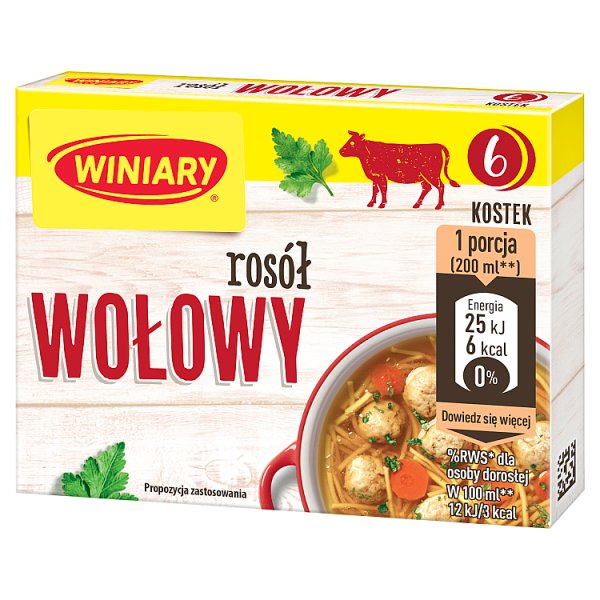 Winiary Rosół wołowy 60 g (6 sztuk)