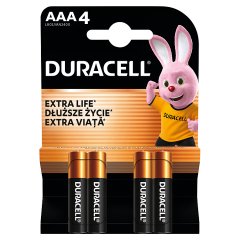 Duracell AAA 1.5 V/B Baterie alkaliczne 4 sztuki