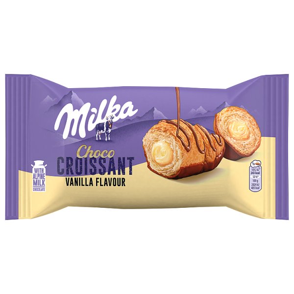 Milka Croissant Choco Vanilla rogalik z ciasta francuskiego z nadzieniem o smaku waniliowym - 50 g