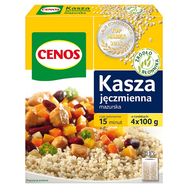Cenos Kasza jęczmienna mazurska 400 g (4 x 100 g)