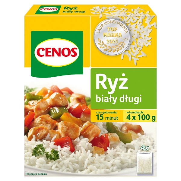 Cenos Ryż biały długi 400 g (4 x 100 g)
