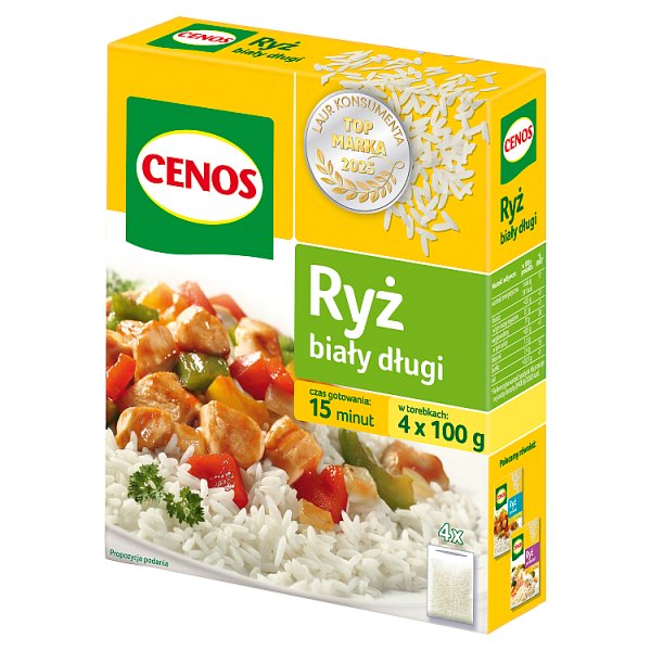 Cenos Ryż biały długi 400 g (4 x 100 g)