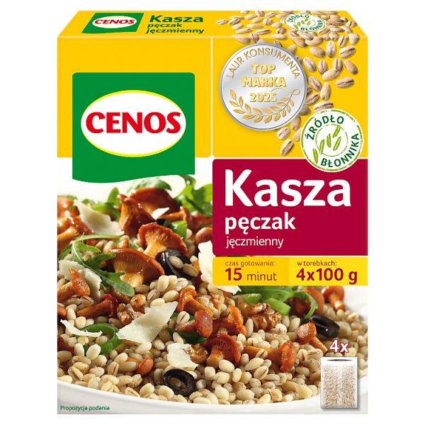 Cenos Kasza pęczak jęczmienny 400 g (4 torebki)