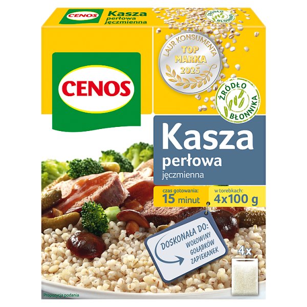 Cenos Kasza jęczmienna perłowa 400 g (4 torebki)