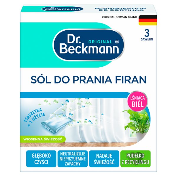 Dr. Beckmann Sól do prania firan 3 sztuki