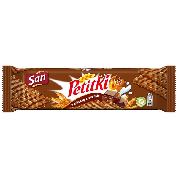 San Petitki herbatniki oblane czekoladą mleczną - 138 g