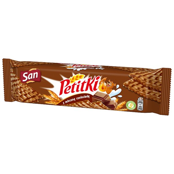 San Petitki herbatniki oblane czekoladą mleczną - 138 g