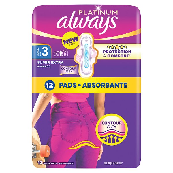 Always Platinum Podpaski Super Extra (Rozmiar 3) 12 Sztuk