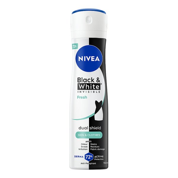Nivea Black&amp;White Invisible Fresh Antyperspirant Spray 150 ml