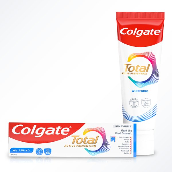 Colgate Total Whitening multiochronna pasta do zębów z fluorem, miętowa 75 ml
