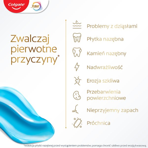 Colgate Total Whitening multiochronna pasta do zębów z fluorem, miętowa 75 ml