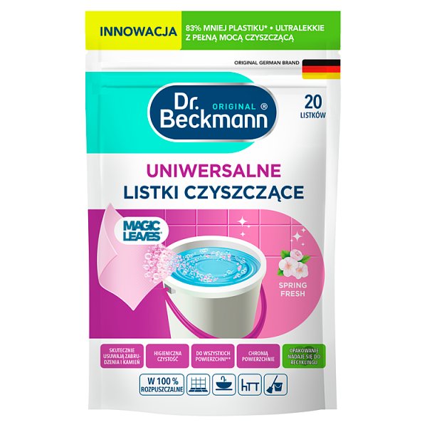 Dr. Beckmann Spring Fresh Uniwersalne listki czyszczące 44 g (20 sztuk)