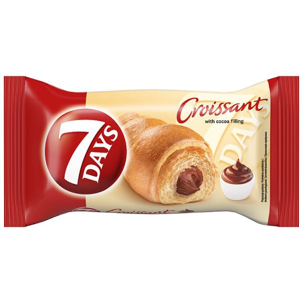 7Days Croissant rogalik z ciasta francuskiego z nadzieniem kakaowym - 60 g