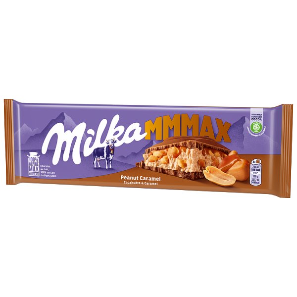Milka Mmmax Czekolada mleczna z orzeszkami ziemnymi w nadzieniu karmelowym 276 g