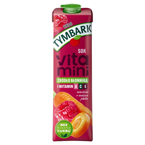 Tymbark Vitamini Sok marchew + malina jabłko 1 l