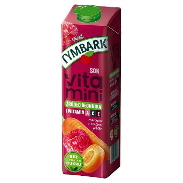 Tymbark Vitamini Sok marchew + malina jabłko 1 l