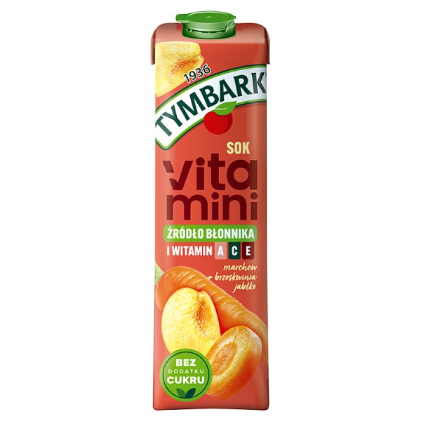 Tymbark Vitamini Sok marchew + brzoskwinia jabłko 1 l