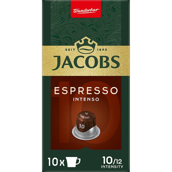 Jacobs Espresso Intenso Kawa mielona w kapsułkach 52 g (10 sztuk)